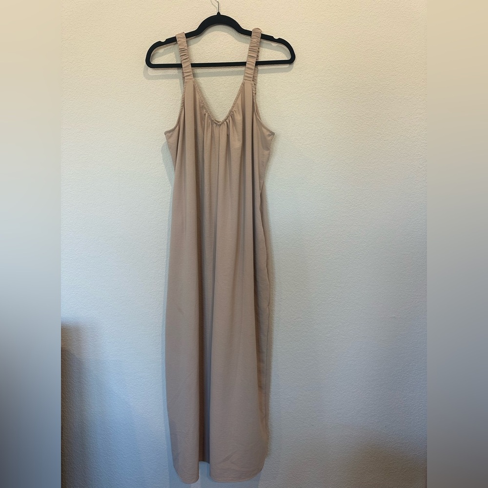 Maurices Beige Romper Jumpsuit Size XL X-LARGE tan tank top romper